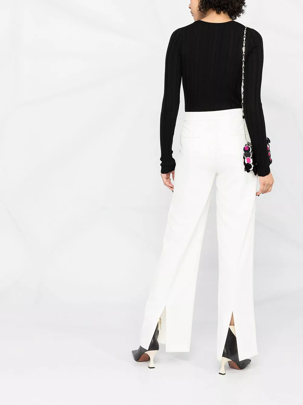 Karl Lagerfeld high-rise tailored straight-leg trousers