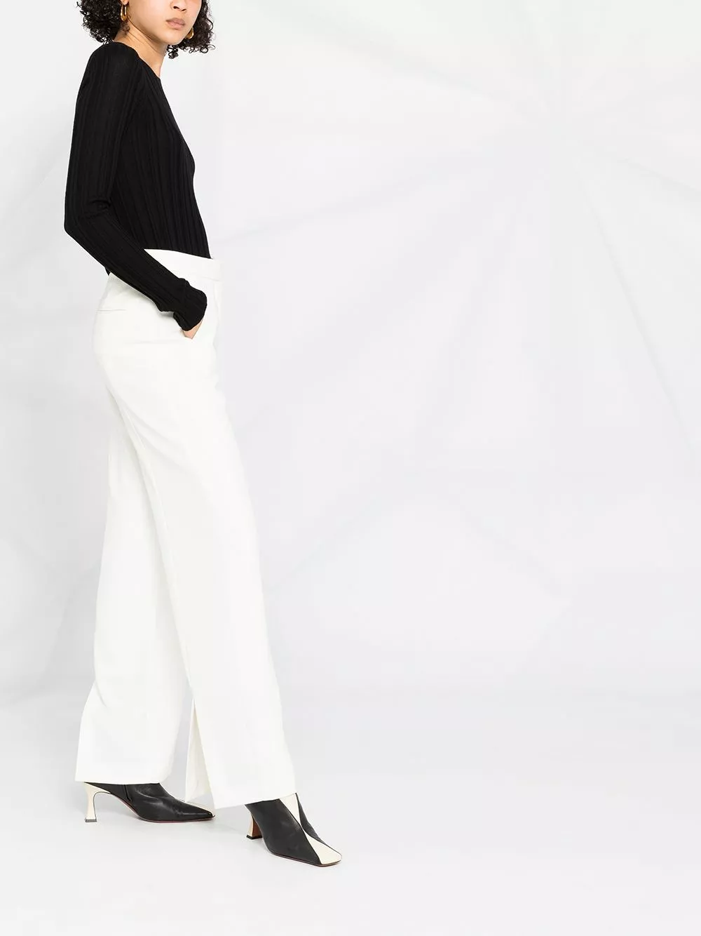 Karl Lagerfeld high-rise tailored straight-leg trousers
