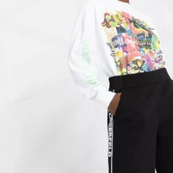 Karl Lagerfeld logo tape cropped trousers