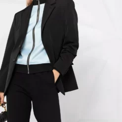 Karl Lagerfeld rhinestone logo straight trousers