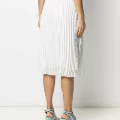 Karl Lagerfeld logo print pleated skirt