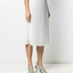 Karl Lagerfeld logo print pleated skirt