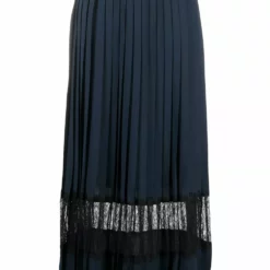 Karl Lagerfeld pleated lace skirt
