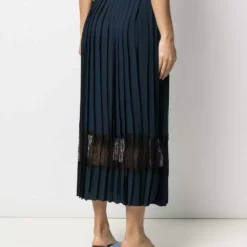Karl Lagerfeld pleated lace skirt