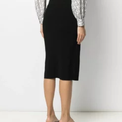 Karl Lagerfeld tape wrap knit skirt