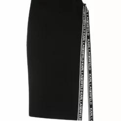 Karl Lagerfeld tape wrap knit skirt