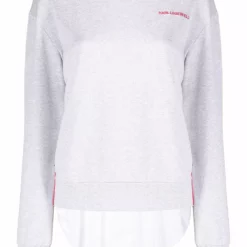 Karl Lagerfeld embroidered-logo pleated-panel sweatshirt