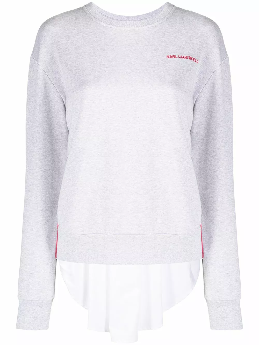 Karl Lagerfeld embroidered-logo pleated-panel sweatshirt