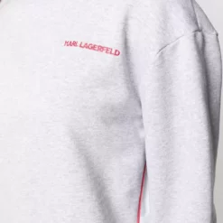 Karl Lagerfeld embroidered-logo pleated-panel sweatshirt