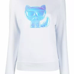 Karl Lagerfeld Ikonik Choupette-patch sweatshirt