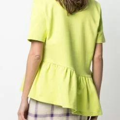 Karl Lagerfeld asymmetric ruffle-trim T-shirt