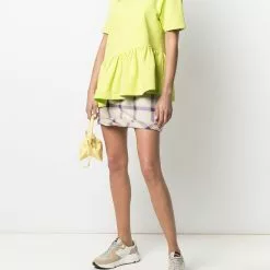 Karl Lagerfeld asymmetric ruffle-trim T-shirt