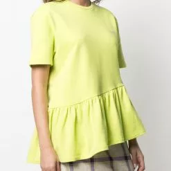 Karl Lagerfeld asymmetric ruffle-trim T-shirt