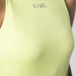 Karl Lagerfeld crystal logo tank top