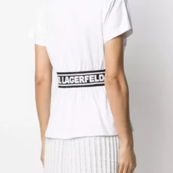 Karl Lagerfeld logo tape belt T-shirt