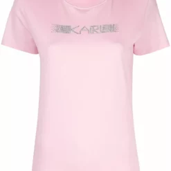 Karl Lagerfeld rhinestone logo T-shirt