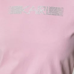 Karl Lagerfeld rhinestone logo T-shirt