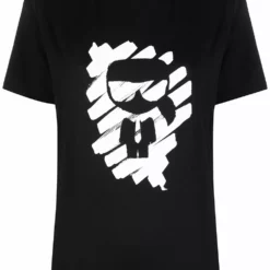 Karl Lagerfeld Ikonik Graffiti cotton T-Shirt