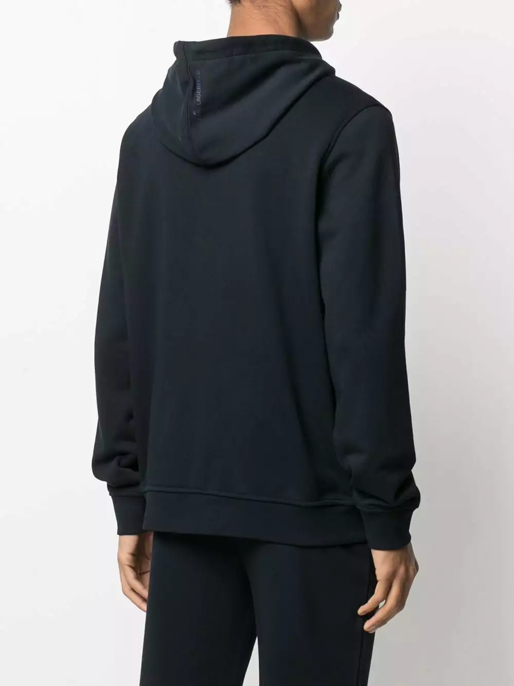 Karl Lagerfeld embroidered-logo zip-up hoodie