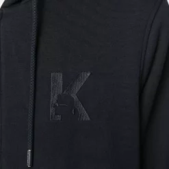 Karl Lagerfeld embroidered-logo zip-up hoodie