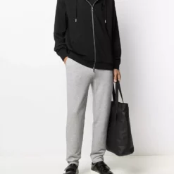 Karl Lagerfeld K embroidery zip-up hoodie