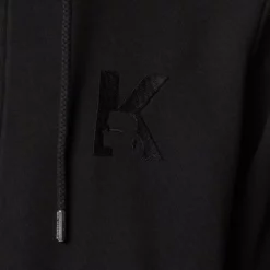 Karl Lagerfeld K embroidery zip-up hoodie