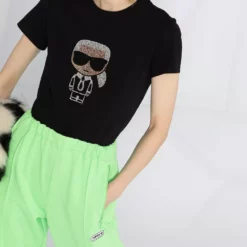 Karl Lagerfeld crystal-embellished T-shirt