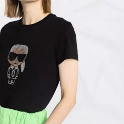 Karl Lagerfeld crystal-embellished T-shirt