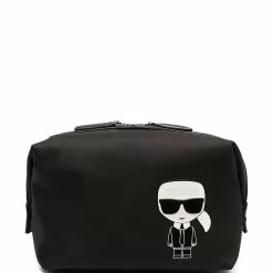 Karl Lagerfeld K/Ikonik rectangular make-up bag
