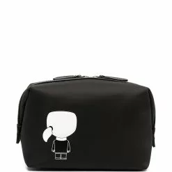 Karl Lagerfeld K/Ikonik rectangular make-up bag