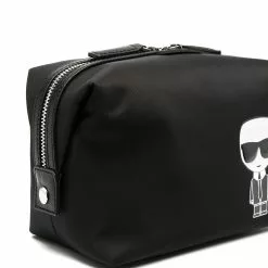 Karl Lagerfeld K/Ikonik rectangular make-up bag