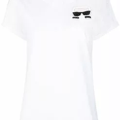 Karl Lagerfeld logo patch T-shirt