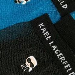 Karl Lagerfeld K/Ikonik sheer embroidered socks