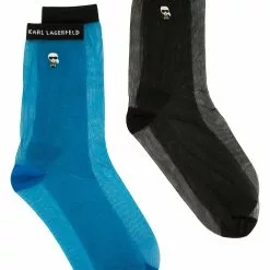 Karl Lagerfeld K/Ikonik sheer embroidered socks