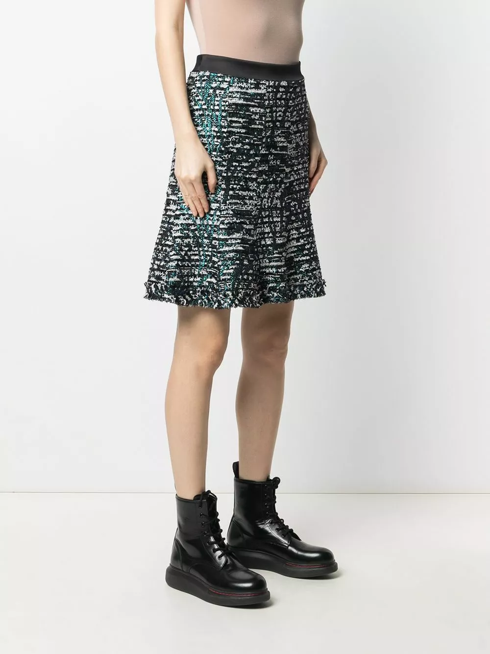 Karl Lagerfeld A-Line tweed skirt