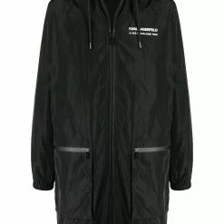 Karl Lagerfeld KL logo hooded coat