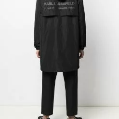 Karl Lagerfeld KL logo hooded coat