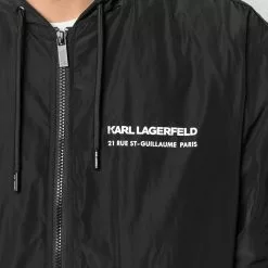 Karl Lagerfeld KL logo hooded coat