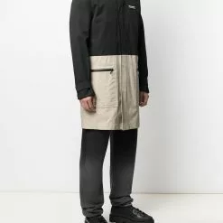 Karl Lagerfeld two-tone hooded coat