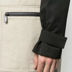 Karl Lagerfeld two-tone hooded coat