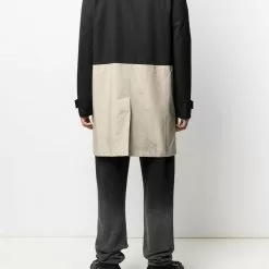 Karl Lagerfeld two-tone hooded coat