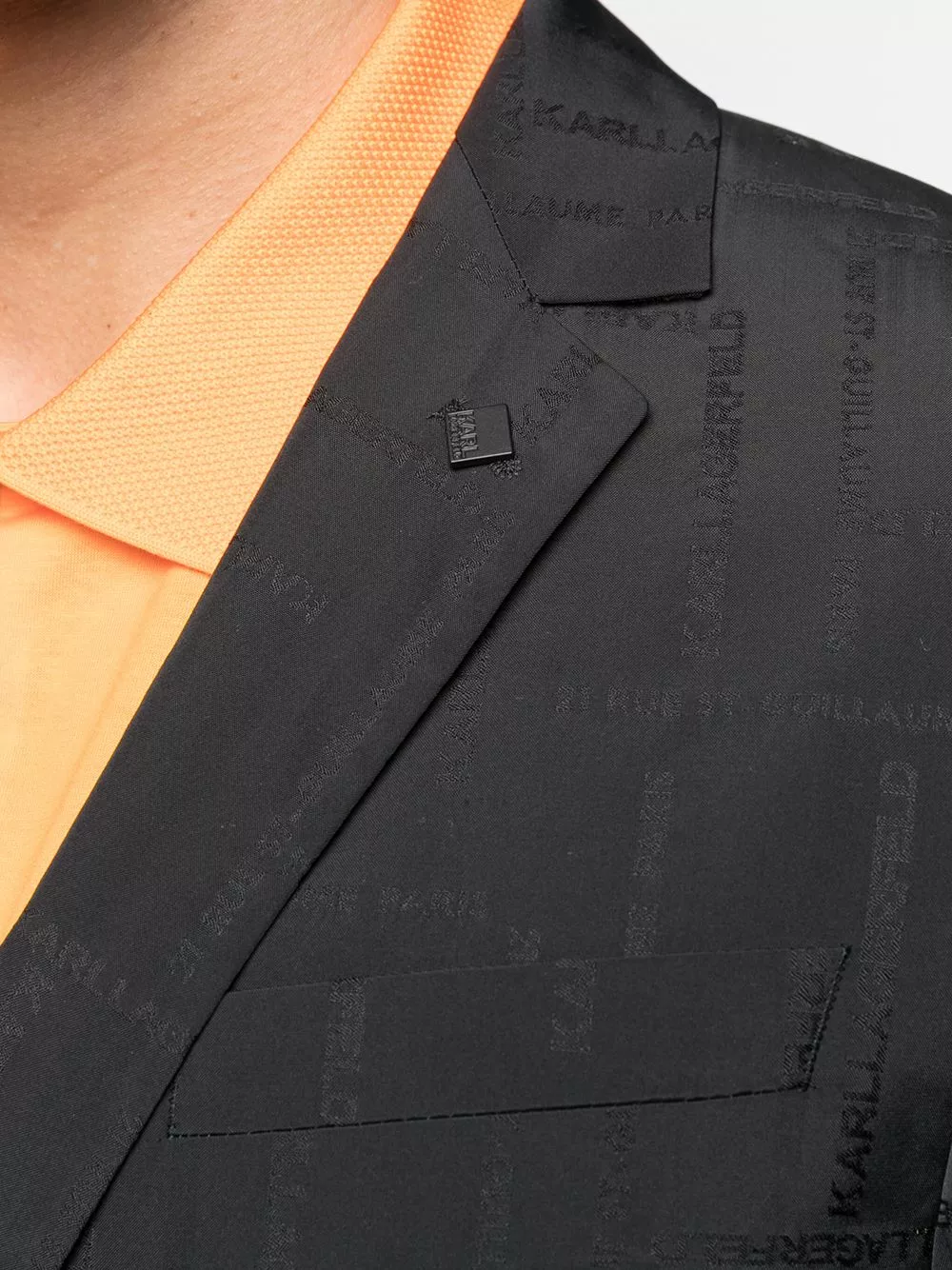 Karl Lagerfeld jacquard logo-print blazer