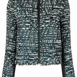 Karl Lagerfeld two-tone tweed jacket