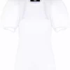 Karl Lagerfeld organza sleeve slim-fit T-shirt