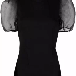 Karl Lagerfeld organza-sleeved top