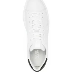 Karl Lagerfeld debossed leather lace-up sneakers