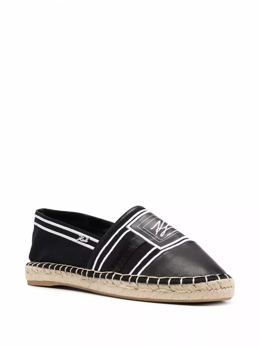 Karl Lagerfeld Kamini Insignia logo-embroidered espadrilles