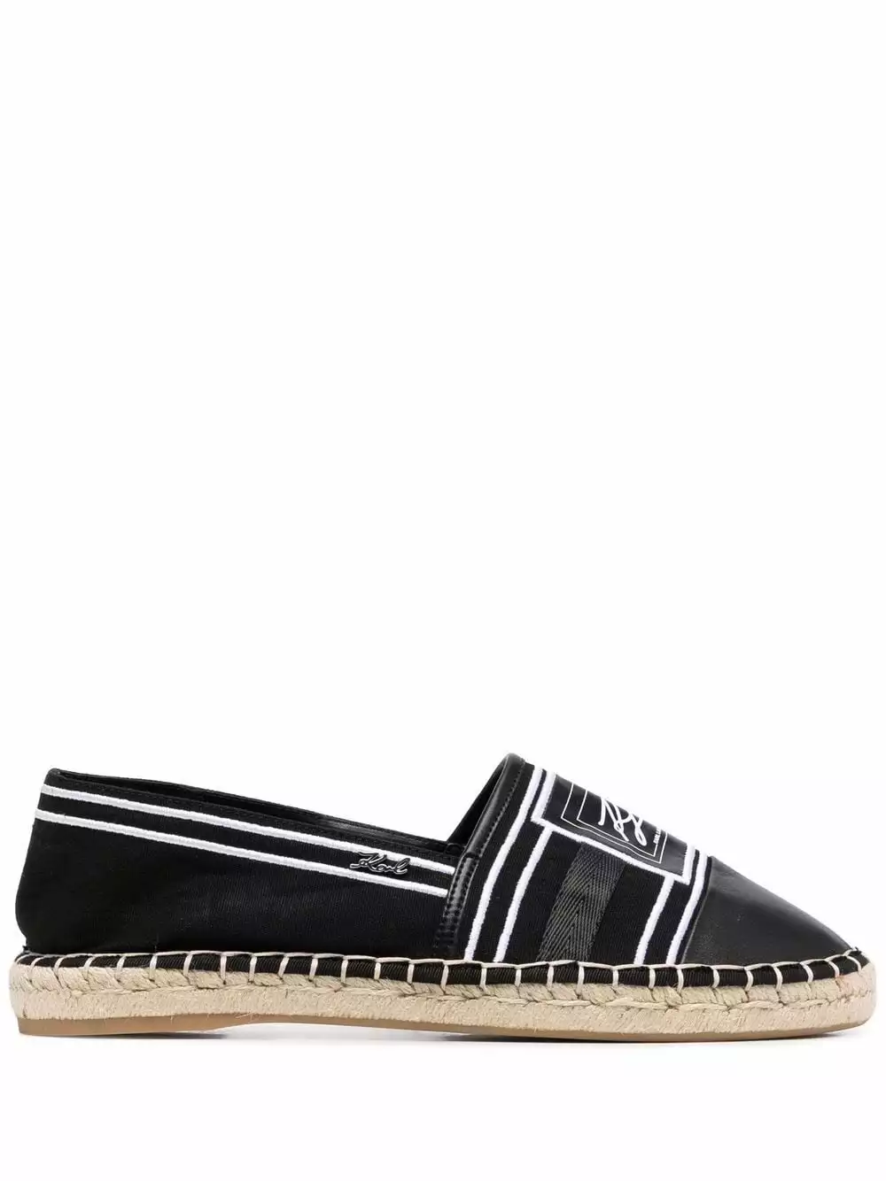 Karl Lagerfeld Kamini Insignia logo-embroidered espadrilles