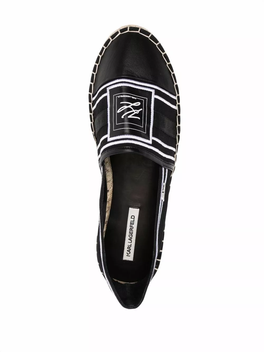 Karl Lagerfeld Kamini Insignia logo-embroidered espadrilles