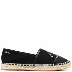 Karl Lagerfeld Kamini Insignia logo-embroidered espadrilles